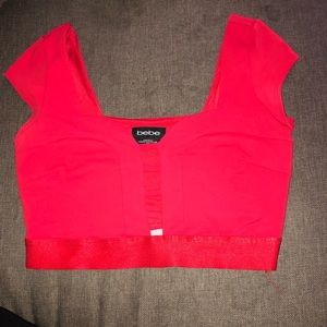 Bebe red crop